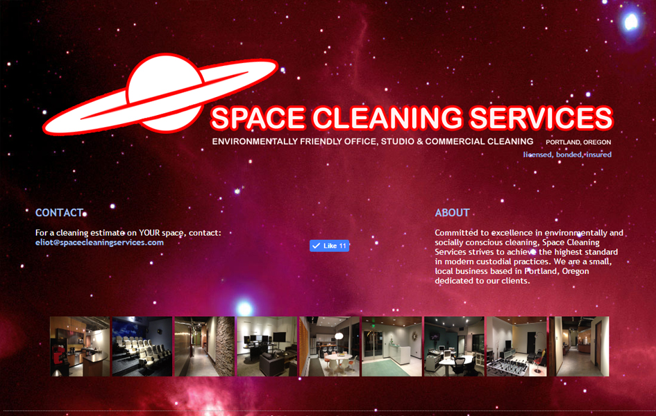 Space Cleaning Services Janitor Business Website