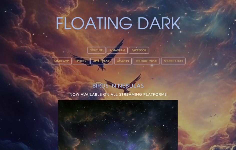 Floating Dark HTML 5 Web Work